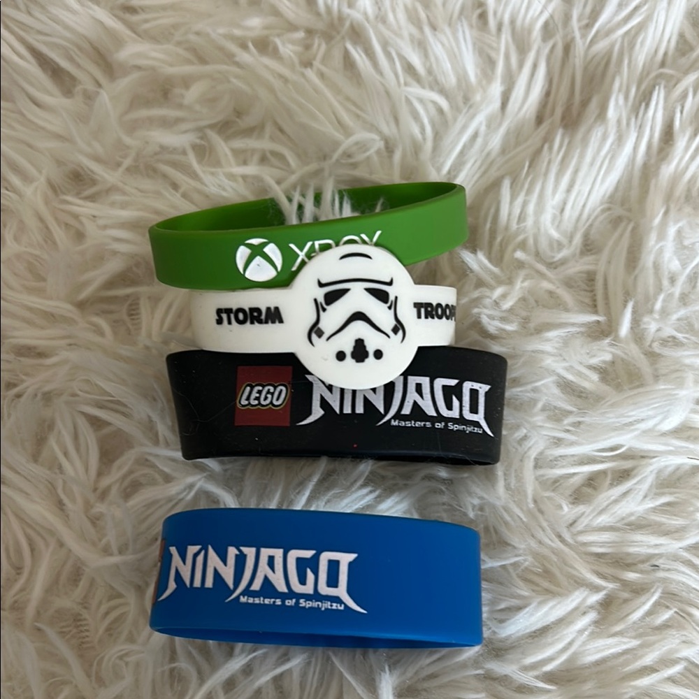 Ninjago and Xbox Silicone Wristbands Set